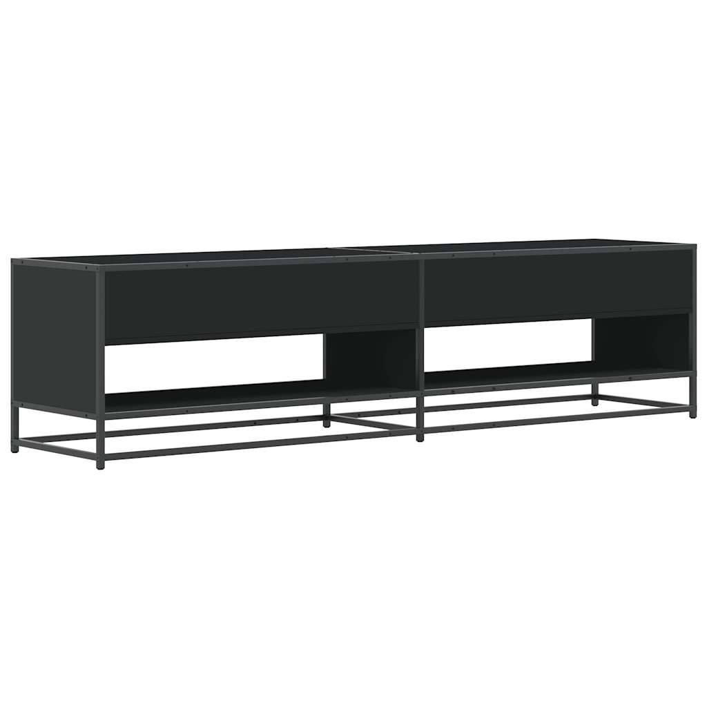 TV-Schrank Schwarz 180,5x40x46 cm Holzwerkstoff