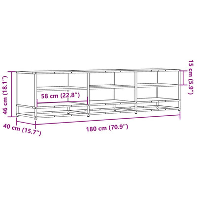 TV-Schrank Räuchereiche 180x40x46 cm Holzwerkstoff