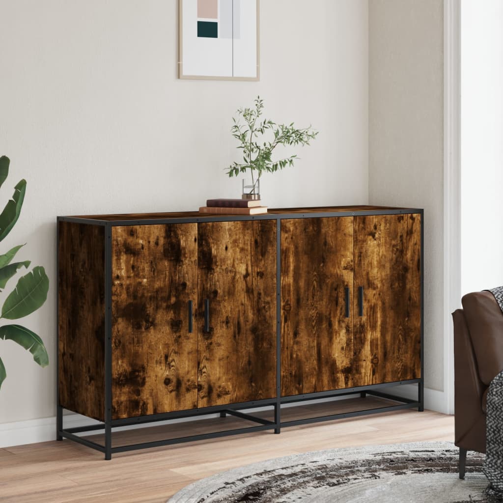 Sideboard Räuchereiche 134x35x76 cm Holzwerkstoff