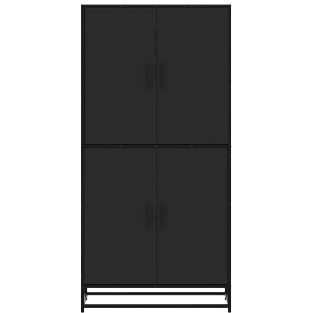 Highboard Schwarz 68x35x139 cm Holzwerkstoff