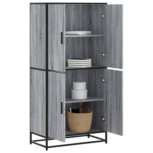 Highboard Grau Sonoma 68x35x139 cm Holzwerkstoff