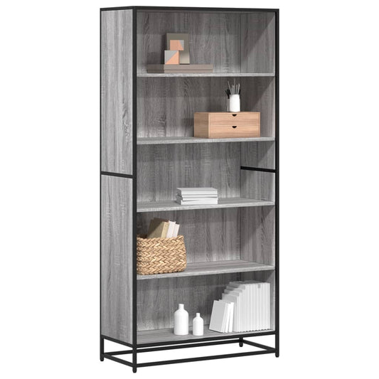 Bücherregal Grau Sonoma 80,5x35x170,5 cm Holzwerkstoff