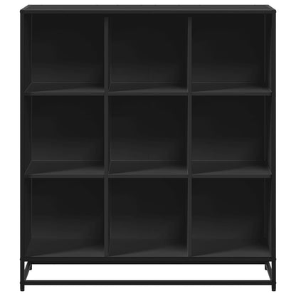 Bücherregal Schwarz 97,5x33x107,5 cm Holzwerkstoff und Metall