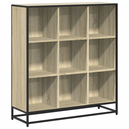 Bücherregal Sonoma-Eiche 97,5x33x107,5 Holzwerkstoff und Metall