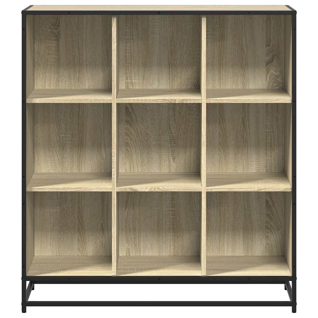 Bücherregal Sonoma-Eiche 97,5x33x107,5 Holzwerkstoff und Metall