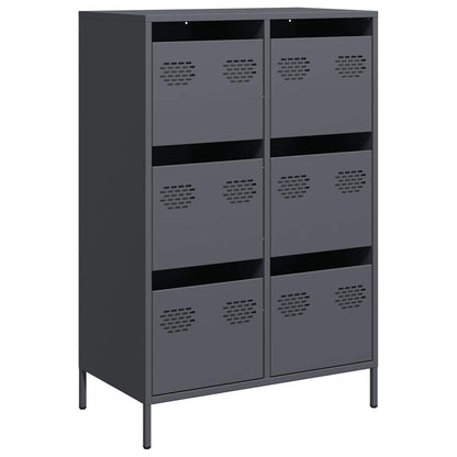 Highboard Anthrazit 68x39x101,5 cm Stahl