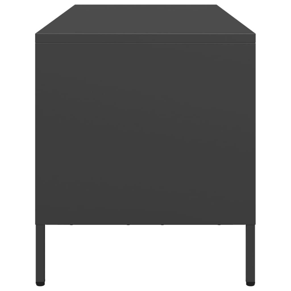 TV-Schrank Schwarz 101,5x39x43,5 cm Kaltgewalzter Stahl