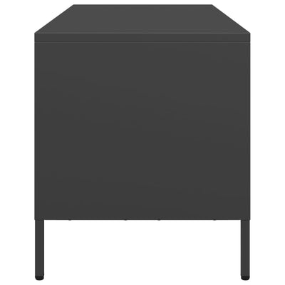 TV-Schrank Schwarz 101,5x39x43,5 cm Kaltgewalzter Stahl