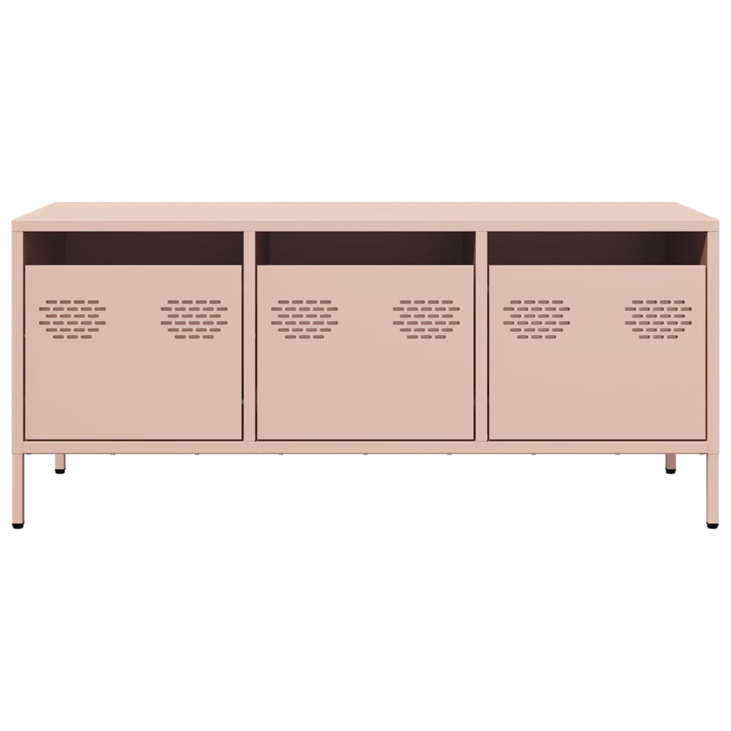 TV-Schrank Rosa 101,5x39x43,5 cm Kaltgewalzter Stahl