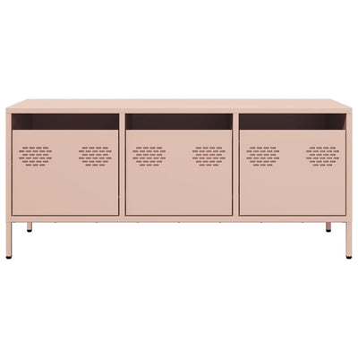 TV-Schrank Rosa 101,5x39x43,5 cm Kaltgewalzter Stahl