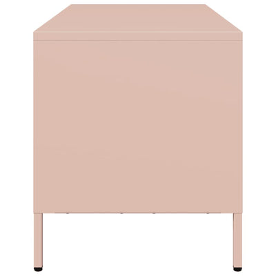 TV-Schrank Rosa 101,5x39x43,5 cm Kaltgewalzter Stahl