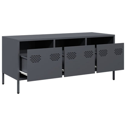 TV-Schrank Anthrazit 101,5x39x43,5 cm Kaltgewalzter Stahl