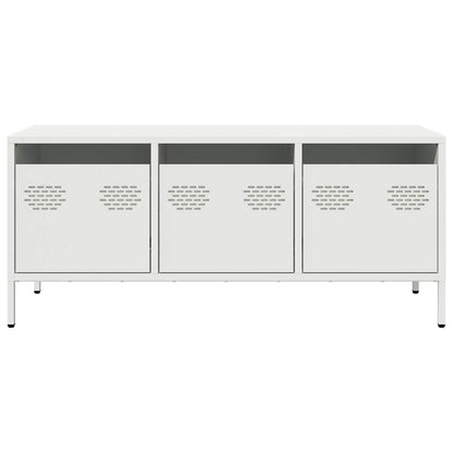 TV-Schrank Weiß 101,5x39x43,5 cm Kaltgewalzter Stahl