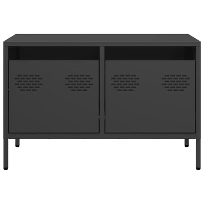 TV-Schrank Schwarz 68x39x43,5 cm Kaltgewalzter Stahl