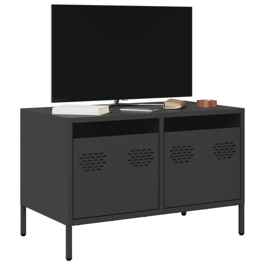 TV-Schrank Schwarz 68x39x43,5 cm Kaltgewalzter Stahl