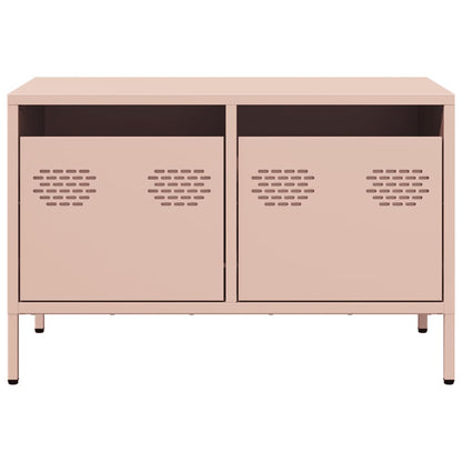 TV-Schrank Rosa 68x39x43,5 cm Kaltgewalzter Stahl