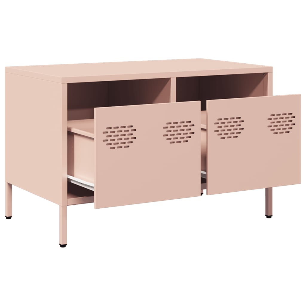 TV-Schrank Rosa 68x39x43,5 cm Kaltgewalzter Stahl