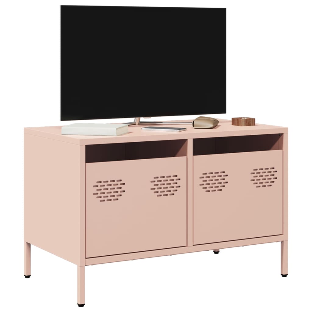 TV-Schrank Rosa 68x39x43,5 cm Kaltgewalzter Stahl