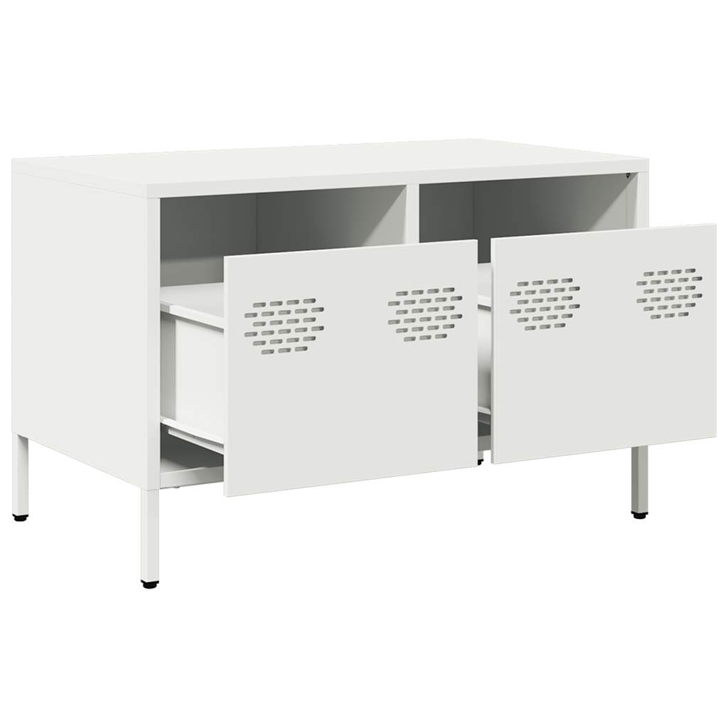 TV-Schrank Weiß 68x39x43,5 cm Kaltgewalzter Stahl