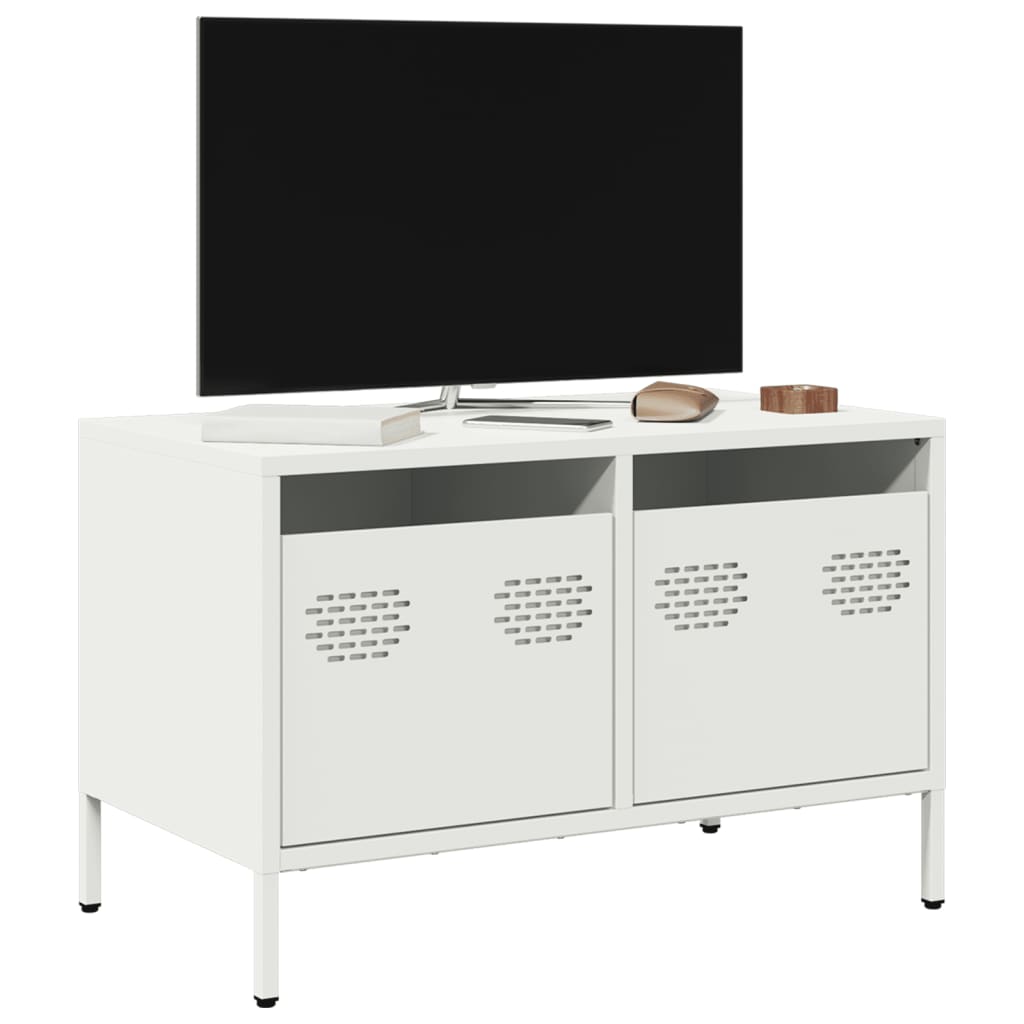 TV-Schrank Weiß 68x39x43,5 cm Kaltgewalzter Stahl