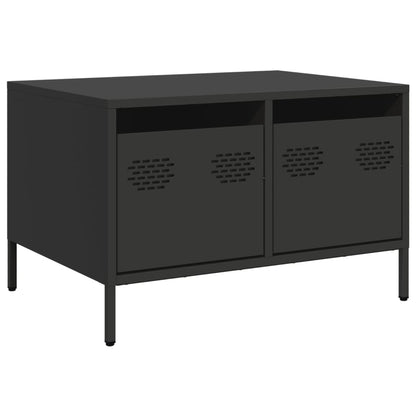 TV-Schrank Schwarz 68x50x43,5 cm Kaltgewalzter Stahl