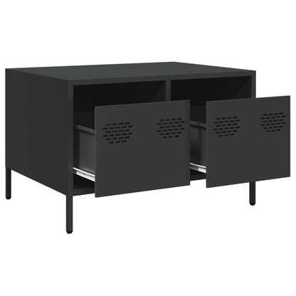 TV-Schrank Schwarz 68x50x43,5 cm Kaltgewalzter Stahl