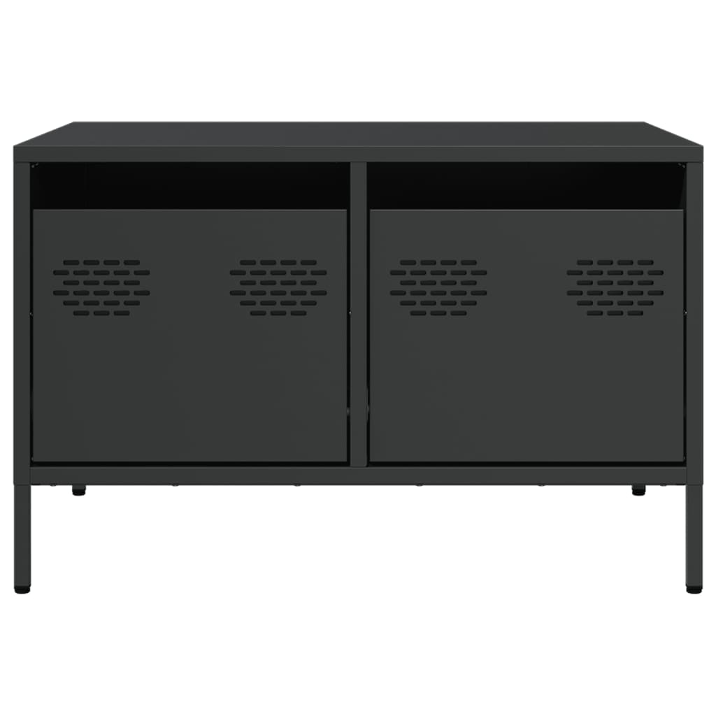 TV-Schrank Schwarz 68x50x43,5 cm Kaltgewalzter Stahl