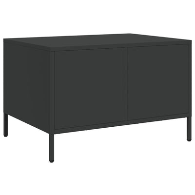 TV-Schrank Schwarz 68x50x43,5 cm Kaltgewalzter Stahl