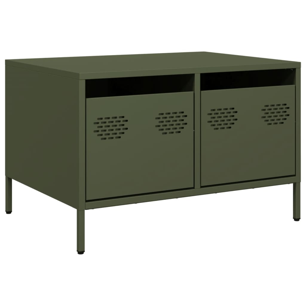 TV-Schrank Olivgrün 68x50x43,5 cm Kaltgewalzter Stahl