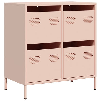 Sideboard Rosa 68x39x73,5 cm Kaltgewalzter Stahl