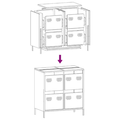 Sideboard Anthrazit 68x39x73,5 cm Kaltgewalzter Stahl