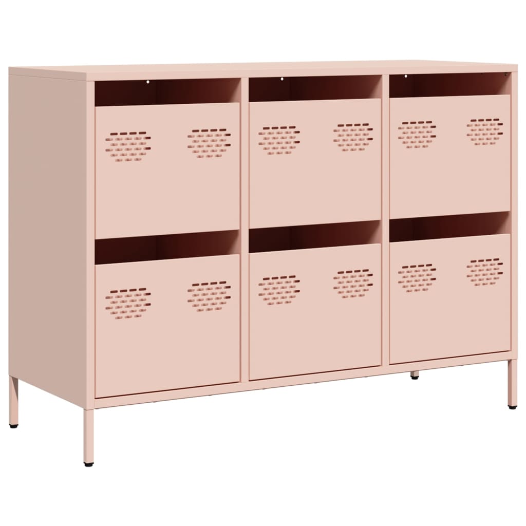 Sideboard Rosa 101,5x39x73,5 cm Kaltgewalzter Stahl