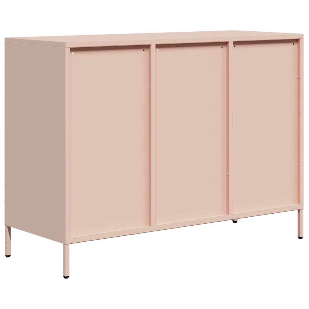 Sideboard Rosa 101,5x39x73,5 cm Kaltgewalzter Stahl