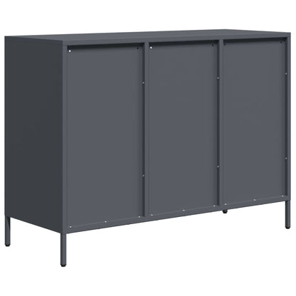 Sideboard Anthrazit 101,5x39x73,5 cm Kaltgewalzter Stahl