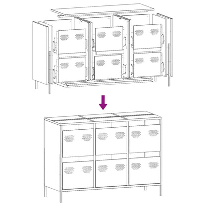 Sideboard Anthrazit 101,5x39x73,5 cm Kaltgewalzter Stahl