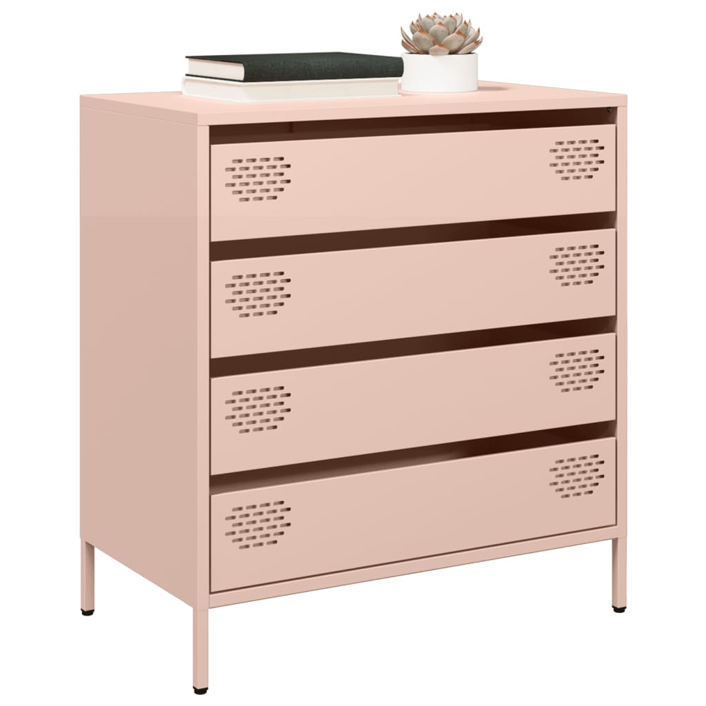 Sideboard Rosa 68x39x73,5 cm Kaltgewalzter Stahl