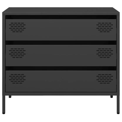 Sideboard Schwarz 68x39x58,5 cm Kaltgewalzter Stahl