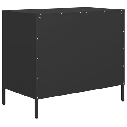 Sideboard Schwarz 68x39x58,5 cm Kaltgewalzter Stahl