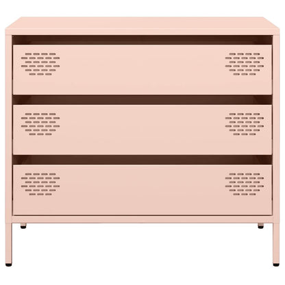 Sideboard Rosa 68x39x58,5 cm Kaltgewalzter Stahl