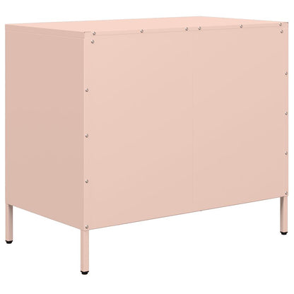 Sideboard Rosa 68x39x58,5 cm Kaltgewalzter Stahl