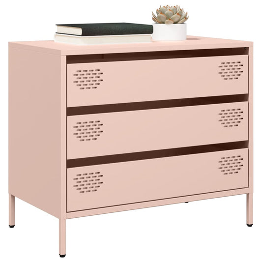 Sideboard Rosa 68x39x58,5 cm Kaltgewalzter Stahl