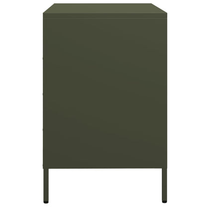 Sideboard Olivgrün 68x39x58,5 cm Kaltgewalzter Stahl