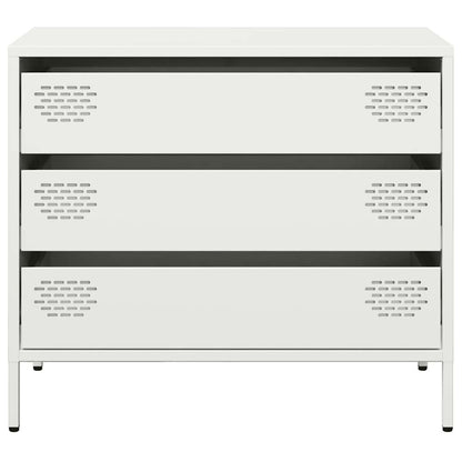 Sideboard Weiß 68x39x58,5 cm Kaltgewalzter Stahl