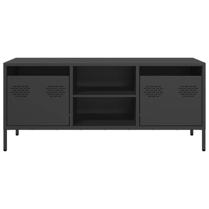 TV-Schrank Schwarz 101,5x39x43,5 cm Kaltgewalzter Stahl