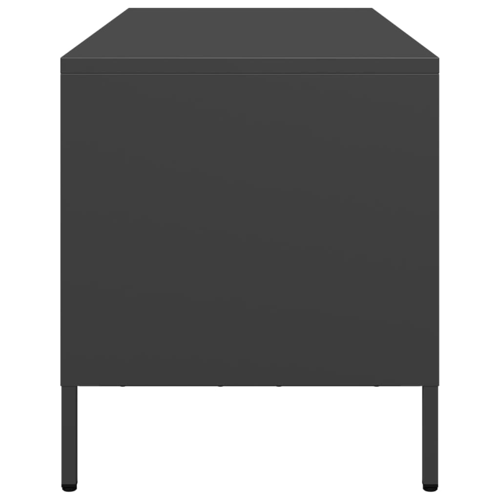 TV-Schrank Schwarz 101,5x39x43,5 cm Kaltgewalzter Stahl