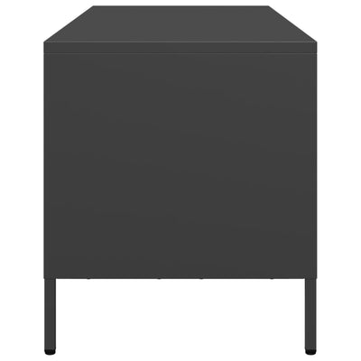 TV-Schrank Schwarz 101,5x39x43,5 cm Kaltgewalzter Stahl