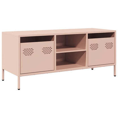 TV-Schrank Rosa 101,5x39x43,5 cm Kaltgewalzter Stahl