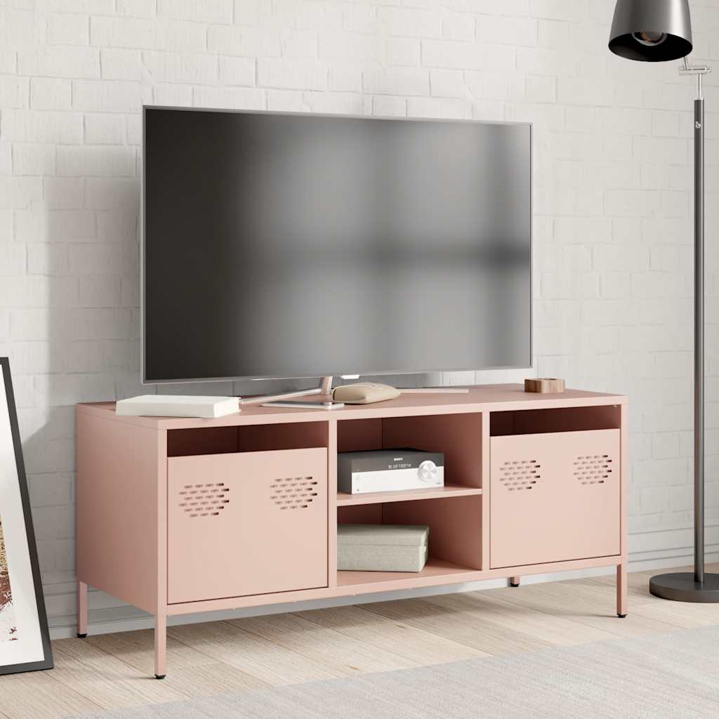 TV-Schrank Rosa 101,5x39x43,5 cm Kaltgewalzter Stahl