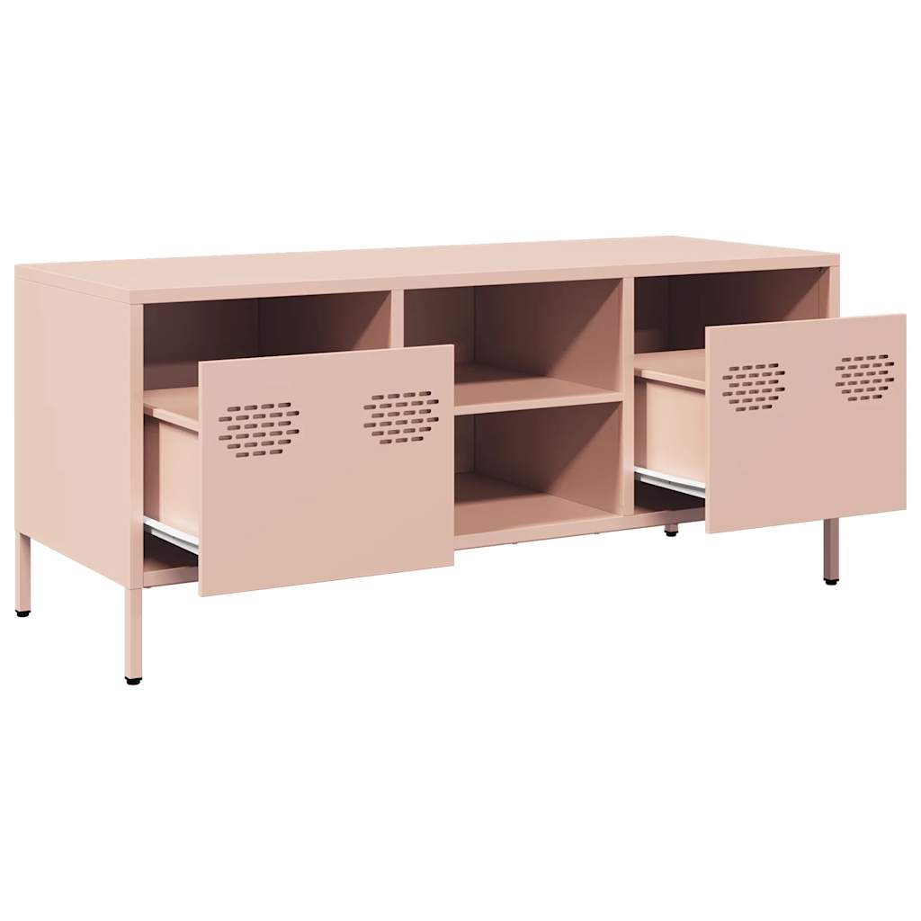 TV-Schrank Rosa 101,5x39x43,5 cm Kaltgewalzter Stahl