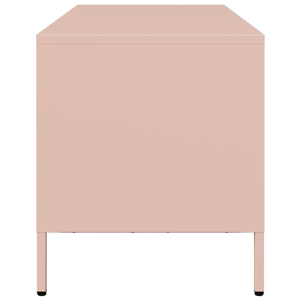 TV-Schrank Rosa 101,5x39x43,5 cm Kaltgewalzter Stahl